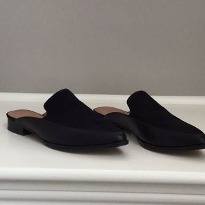 Halogen Corbin Mule Black Leather & Suede